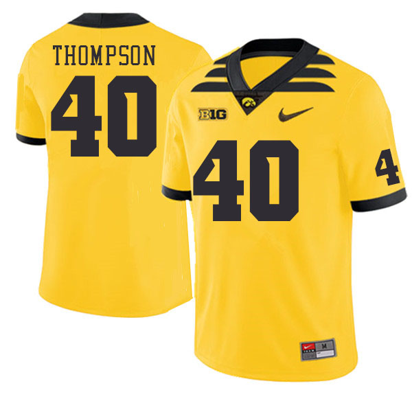 Men #40 Jalyn Thompson Iowa Hawkeyes College Football Jerseys Stitched Sale-Gold